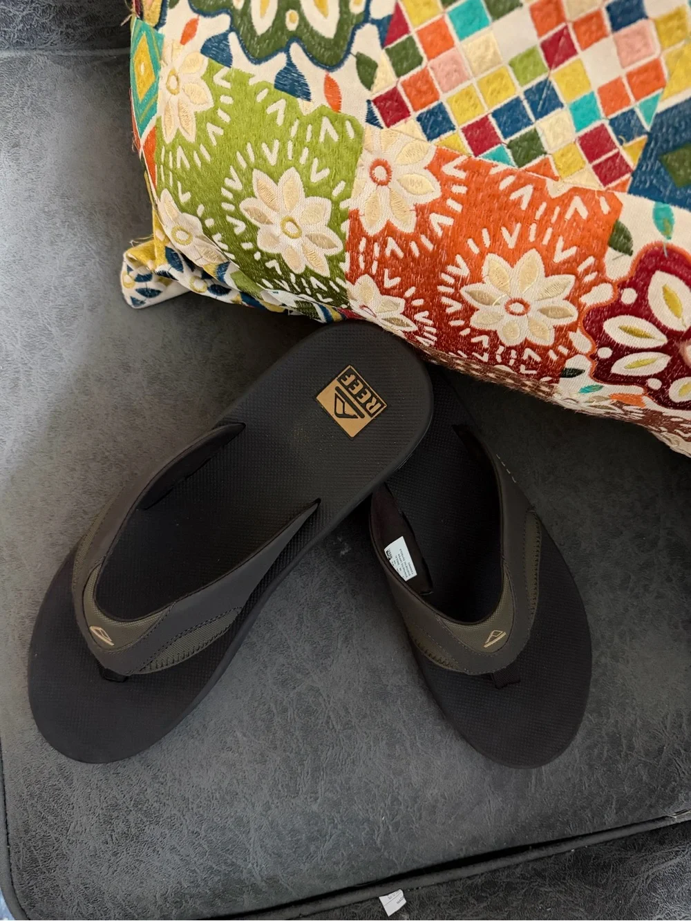 Reef Men’s Brown and Black Flip Flop Sandals